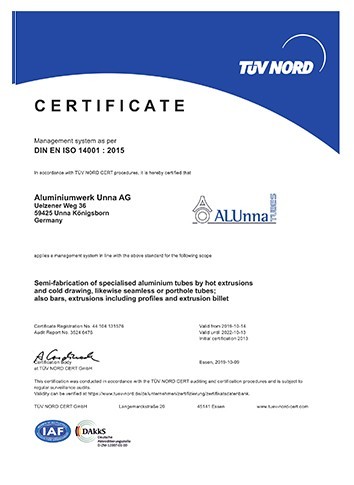 EN ISO 14001環境管理體系認證